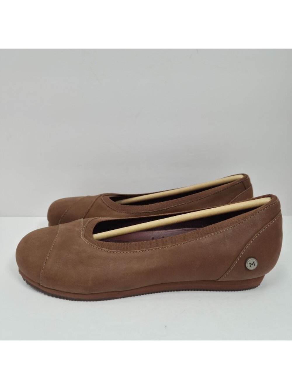Mozo Aliso Women's Brown Chevre Leather Ballet Flats US Size 7 NWOT SAMPLE - Picture 2 of 7